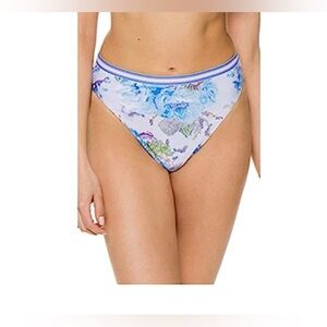 NWOT Becca by Rebecca Virtue Vintage Floral High Waist Bikini Bottom Multi Sz M